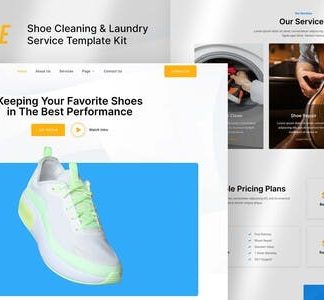 Shoelace – Shoes Cleaning & Laundry Service Elementor Template Kit