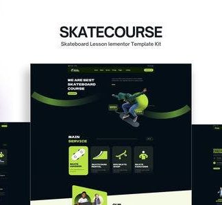Skatecourse - Skateboard Lesson Elementor Kit