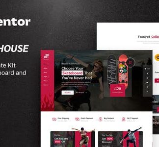 Skatehouse – Skateboard & Extreme Sport Shop Elementor Template Kit