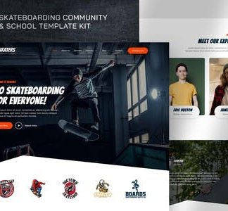 Skaters – Skateboarding Community & Club Elementor Template Kit