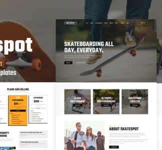 Skatespot - Skateboard Community & Skate Park Elementor Pro Template Kit