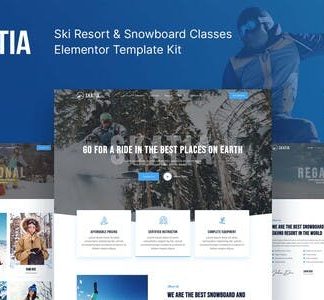 Skatia - Ski Resort & Snowboard Classes Elementor Template Kit