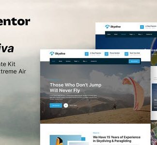 Skydiva – Skydiving & Extreme Air Sports Elementor Template Kit