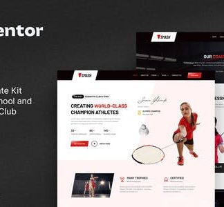 Smash – Badminton School & Sports Club Elementor Template Kit