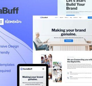 SociaBuff - Social Media & Digital Agency Elementor Template Kit