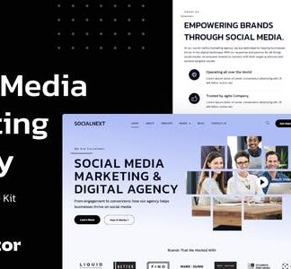 Socialnext - Social Media Marketing Agency Elementor Pro Template Kit