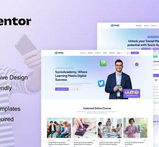SocioAcademy - Social Media Management Course Elementor Template Kit