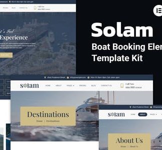 Solam - Boat Booking Elementor Pro Template Kit