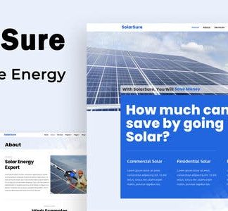 Solar Sure - Renewable Energy Business - Elementor Template Kit
