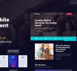 Solvero - Web & Mobile Development Service Elementor Template Kit