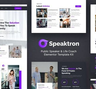 Speaktron – Public Speaker & Life Coach Elementor Template Kit