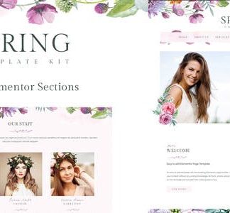Spring Watercolor and Floral Template Kit