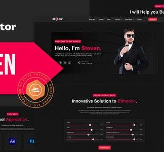 Steven - Dark CV Portfolio Resume Elementor Template Kit