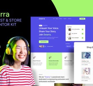 Swarra - Podcast Streaming & Merchandise Store Template Kit
