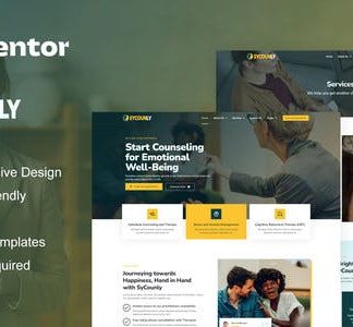 Sycounly - Psychology & Counseling Services Elementor Pro Template Kit