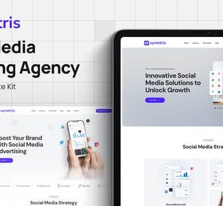 Symetris - Social Media Marketing Agency Elementor Template Kit