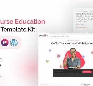 Synauw - Online Course Education Elementor Pro Template Kit
