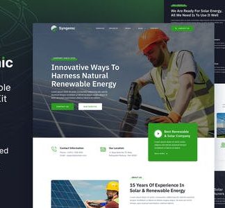 Syngenic - Solar & Renewable Energy Elementor Template Kit
