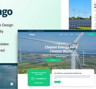 Tanago - Green Renewable Energy Elementor Template Kit