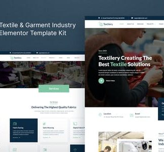 Textilery – Textile & Garment Industry Elementor Template Kit