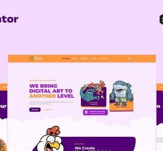 Tflat NFT Portfolio Elementor Pro Full Site Template Kit
