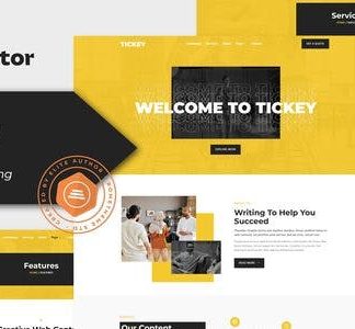 Tickey - Content Copywriting Services Elementor Template Kit