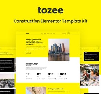 Tozee - Construction Elementor Template Kit