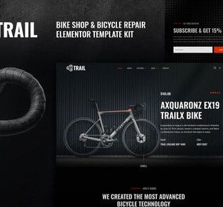 Trail – Bike Shop & Bicycle Repair Elementor Template Kit