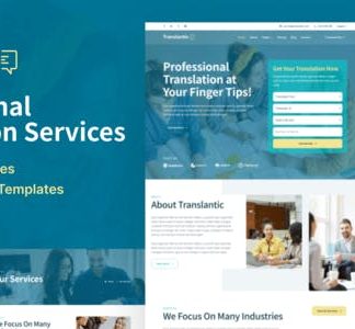 Translantic - Translation Service Agency Elementor Template Kit