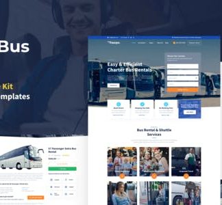 Transpo - Charter Bus Rental Company WordPress Elementor Template Kit