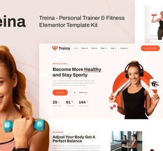 Treina – Personal Trainer & Fitness Elementor Template Kit