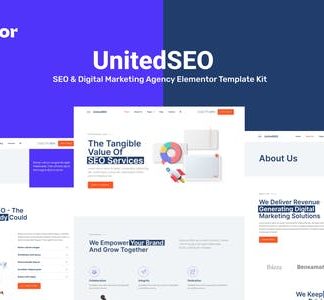 UnitedSEO - SEO and Digital Marketing Agency Elementor Template Kit