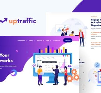 Uptraffic - Digital Marketing Agency Elementor Template Kit