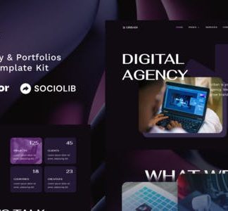 Urban - Dark Digital Agency & Portfolios Elementor Template Kit