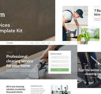 Vacuum - Cleaning Services Company Elementor Template Kit