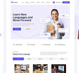 Verbalizer – Language Courses & Learning Center Elementor Template Kit