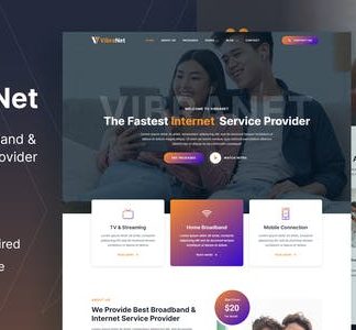 Vibranet – Broadband & Internet Service Provider Elementor Template Kit