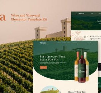 Vinera – Wine & Vineyard Elementor Template Kit