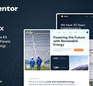 Voltex – Solar Panels & Renewable Energy Company Elementor Template Kit