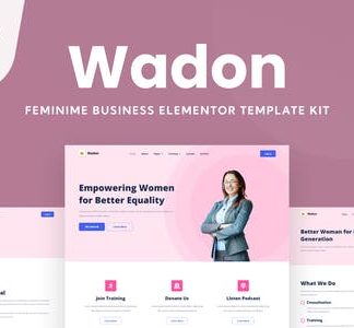 Wadon - Feminine Business Consultant Elementor Template Kit