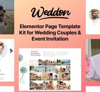 Weddon - Wedding Event Invitation Elementor Template Kit