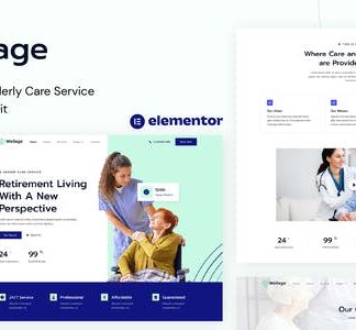 Wellage - Senior & Elderly Care Service Elementor Template Kit