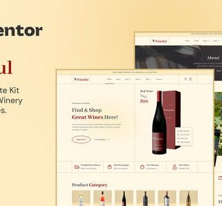 Wineful – Wine Store & Winery Elementor Template Kit
