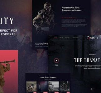 Winity – Game Publisher & eSports Elementor Template Kit