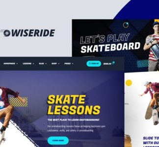 WiseRide - Skateboarding Lessons Elementor Template Kit