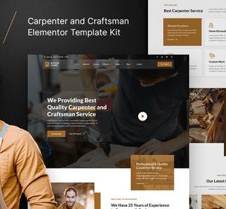 Woodzone – Carpenter & Craftsman Elementor Template Kit