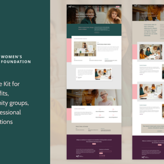 Women's Foundation | Non-Profit WordPress Elementor Template Kit