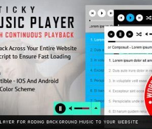 Sticky Html5 Music Player Wordpress Plugin