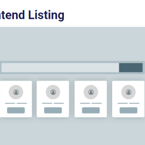 User Registration Frontend Listing