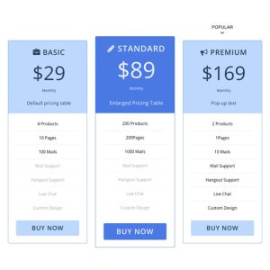 Builder Pricing Table
